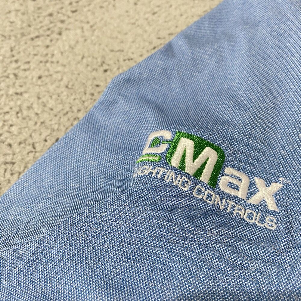 MaxLite Lighting Shirt Travis Mathew Mens Large Blue 1/4 Zip Employee Office NEW - Picture 5 of 11